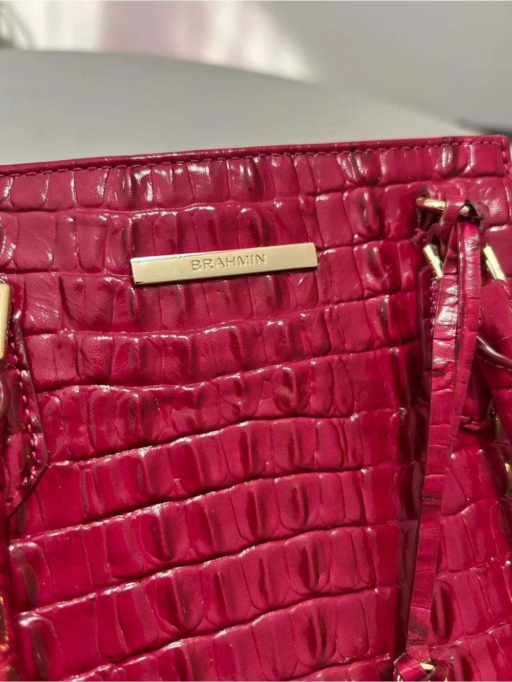 Brahmin La Scala Mini Priscilla Satchel Fuchsia Pink